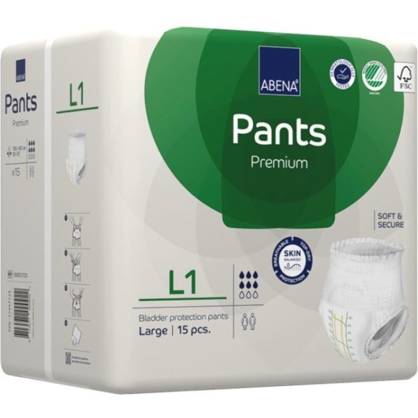 ABENA PANTS Premium L L1 grün 15 Stk