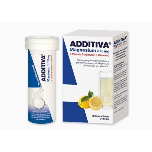 ADDITIVA Magnesium 375 mg+Vitamin B-Komplex+Vit.C 20 Stk.