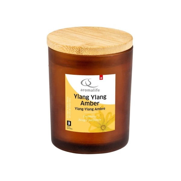 AROMALIFE Duftkerze im Glas YlangYlang Amber