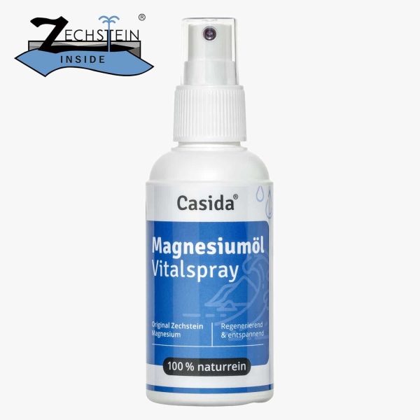 Hier sehen Sie den Artikel CASIDA Magnesiumöl Vitalspray Zechstein 100 ml aus der Kategorie Körpermilch/Creme/Lotion/Öl/Gel. Dieser Artikel ist erhältlich bei pedro-shop.ch