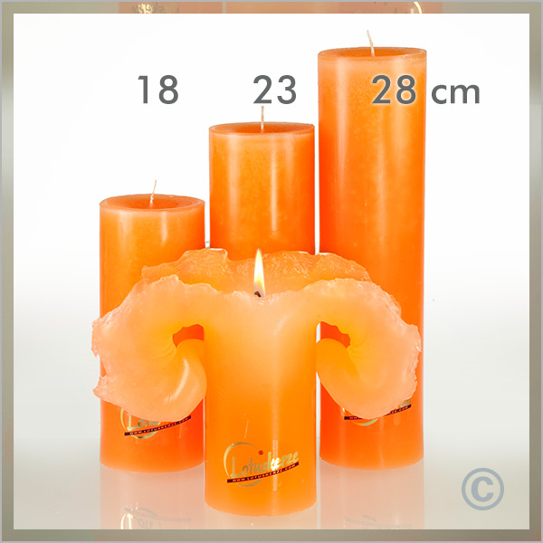 LOTUSKERZE Basic orange Gr. 2 23 cm