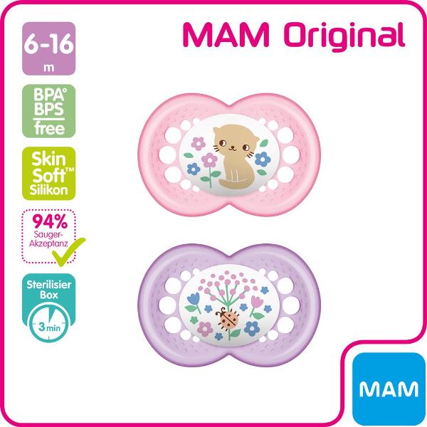 MAM Original Nuggi Silikon 6-16m Girl