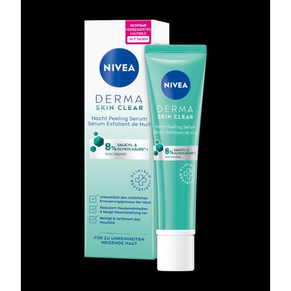NIVEA Derma Skin Clear Nacht Peel Ser 40 ml