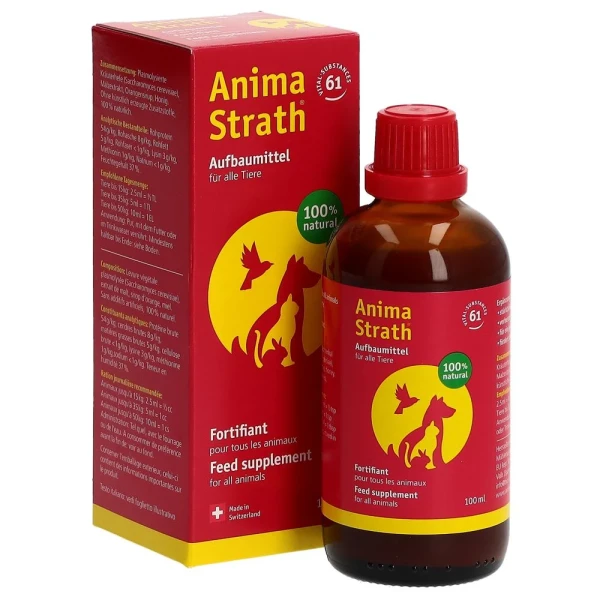 Hier sehen Sie den Artikel ANIMA STRATH liq Fl 100 ml aus der Kategorie Futterergänzungsmittel für Tiere. Dieser Artikel ist erhältlich bei pedro-shop.ch