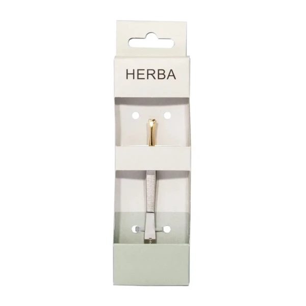 HERBA Pinzette 7.5cm Goldspitze 5360