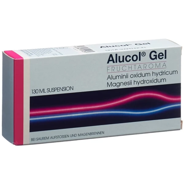 Hier sehen Sie den Artikel ALUCOL Gel Susp Frucht Fl 130 ml aus der Kategorie Arzneimittel der Liste D. Dieser Artikel ist erhältlich bei pedro-shop.ch