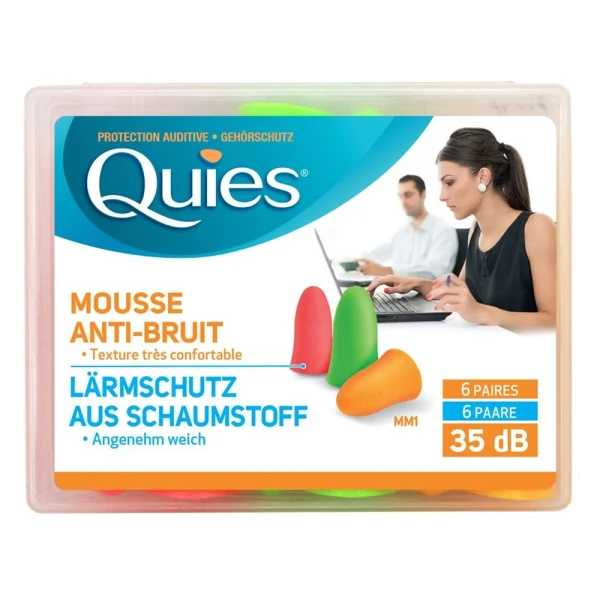 QUIES Lärmschutz aus Schaumstoff NEON 12 Stk