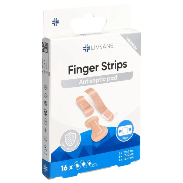 LIVSANE Premium Finger Pflaster-Streif 16 Stk
