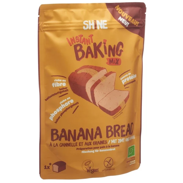 SHINE Instant Baking Mix Banana Bread BIO 350 g