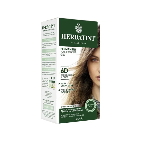 HERBATINT Haarfärbegel 6D Dunkles Goldblond 150 ml