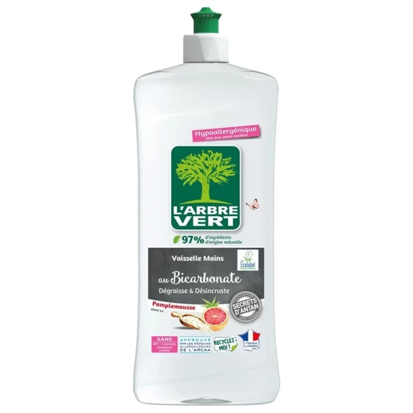 L'ARBRE VERT Geschirrspülmittel Natron Grape 750 ml