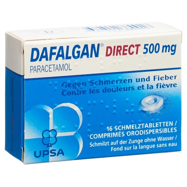 DAFALGAN Direct Schmelztabl 500 mg Ds 16 Stk