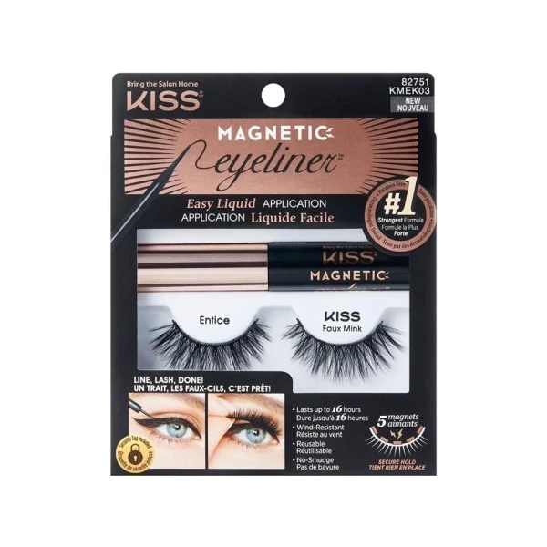 KISS Magnetic Eyeliner & Lash Kit Entice (n)
