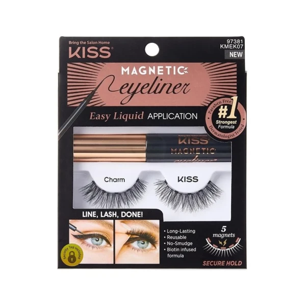KISS Magnetic Eyeliner & Lash Kit Charm (n)