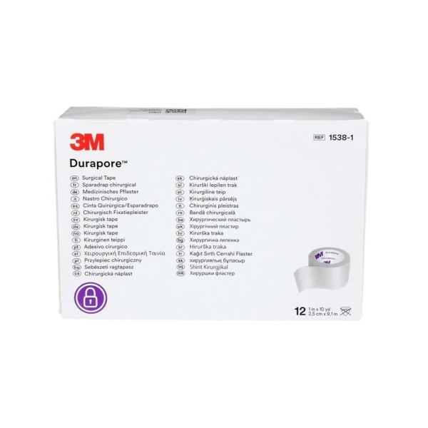 3M DURAPORE Seide Rollenpfl 25mmx9.14m 12 Stk