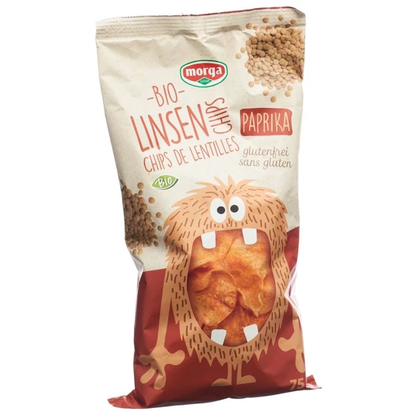 MORGA Linsen Chips Paprika Bio glutenfrei 75 g