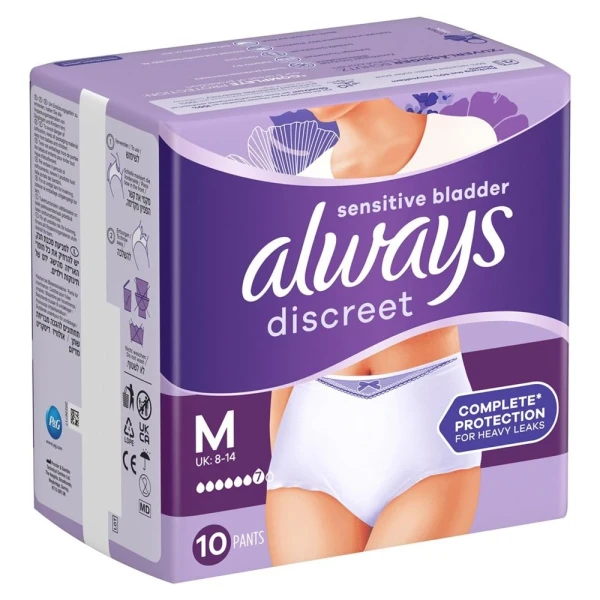ALWAYS Discreet Inkontinenz Pants M Plus 10 Stk