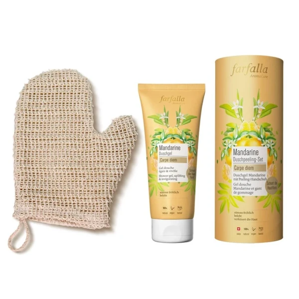 FARFALLA Duschpeeling-Set Mandarine