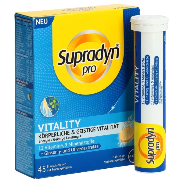 SUPRADYN pro Vitality Brausetabl 45 Stk SUPRADYN pro Vitality Brausetabl 45 Stk