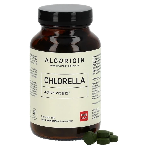 ALGORIGIN Chlorella Tabl Bio Glasfl 240 Stk