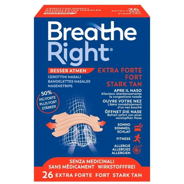 BREATHE RIGHT Nasenpfl EXTRA Stren TAN 26 Stk