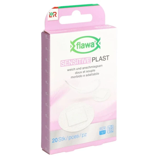 FLAWA Sensitive Plast Pflaster 2.2cm rund 20 Stk