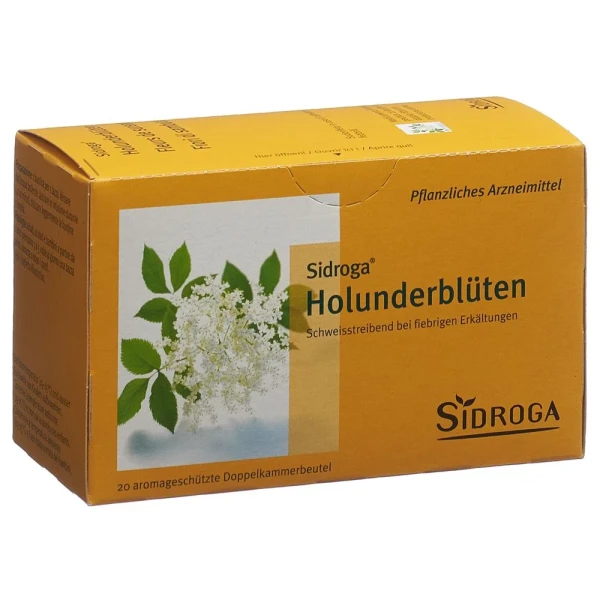 Hier sehen Sie den Artikel SIDROGA Holunderblüten 20 Btl 1 g aus der Kategorie Arzneimittel der Liste E. Dieser Artikel ist erhältlich bei pedro-shop.ch