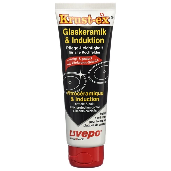 Hier sehen Sie den Artikel KRUST EX Glaskeramikreiniger und Induktion 130 g aus der Kategorie Back- Kochherd- und Ofenreiniger. Dieser Artikel ist erhältlich bei pedro-shop.ch