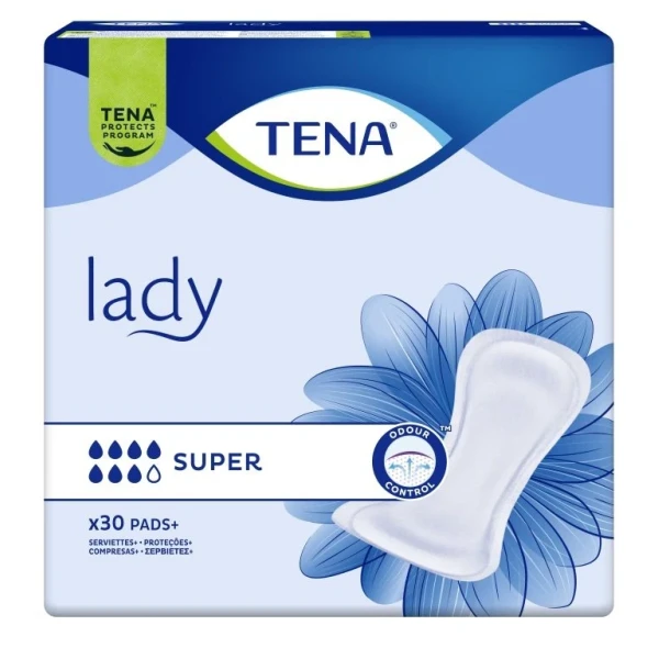 Hier sehen Sie den Artikel TENA Lady Super 30 Stk aus der Kategorie Inkontinenz Einlagen. Dieser Artikel ist erhältlich bei pedro-shop.ch