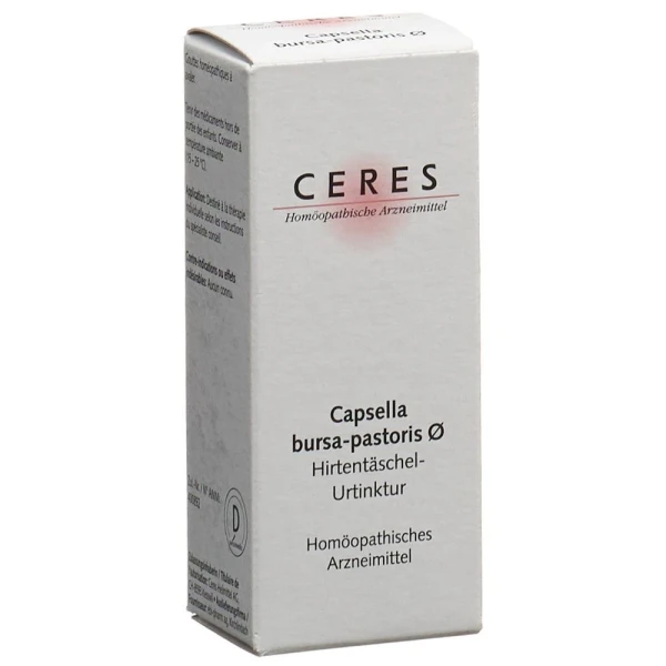 Hier sehen Sie den Artikel CERES Capsella bursa pastoris Urtinkt Fl 20 ml aus der Kategorie Homöopathische Arzneimittel. Dieser Artikel ist erhältlich bei pedro-shop.ch