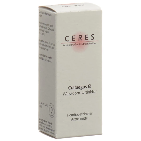 Hier sehen Sie den Artikel CERES Crataegus Urtinkt Fl 20 ml aus der Kategorie Homöopathische Arzneimittel. Dieser Artikel ist erhältlich bei pedro-shop.ch