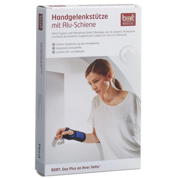 BORT Handgelenkstütze Schiene links M -19cm beige