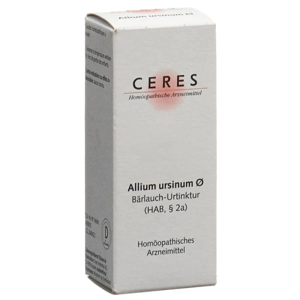 Hier sehen Sie den Artikel CERES ALLIUM URSINUM URTINKT FL 20 ML aus der Kategorie . Dieser Artikel ist erhältlich bei pedro-shop.ch