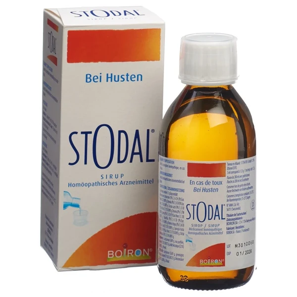 Hier sehen Sie den Artikel STODAL Sirup 200 ml aus der Kategorie Arzneimittel der Liste D. Dieser Artikel ist erhältlich bei pedro-shop.ch