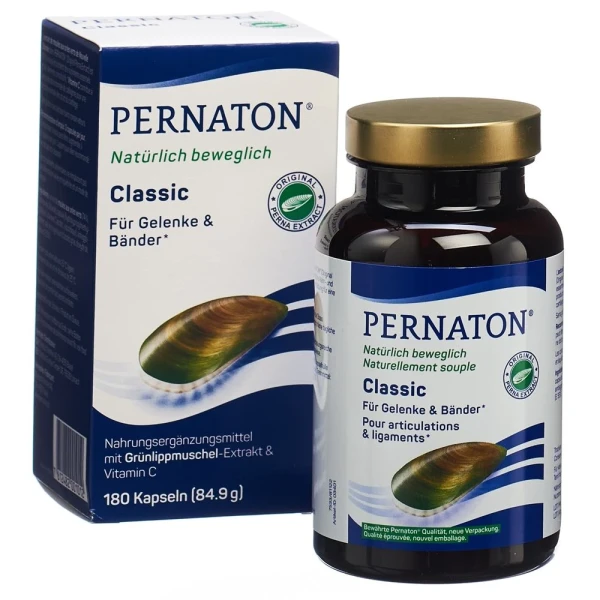 Hier sehen Sie den Artikel PERNATON Grünlippmuschel Kaps 350 mg 180 Stk aus der Kategorie Nahrungsergänzungsmittel. Dieser Artikel ist erhältlich bei pedro-shop.ch