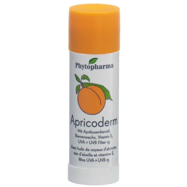 Hier sehen Sie den Artikel PHYTOPHARMA Apricoderm Stick 15 ml aus der Kategorie Kosmetika für spezielle Anwendungen. Dieser Artikel ist erhältlich bei pedro-shop.ch