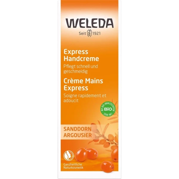 Hier sehen Sie den Artikel WELEDA SANDDORN Express Handcreme Tb 50 ml aus der Kategorie Hand-Balsam/Creme/Gel. Dieser Artikel ist erhältlich bei pedro-shop.ch