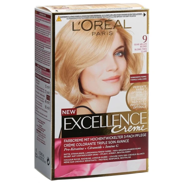 EXCELLENCE Creme Triple Prot 9 sehr helles blond