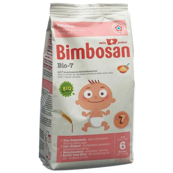Hier sehen Sie den Artikel BIMBOSAN Bio-7 refill 300 g aus der Kategorie Milch und Schoppenzusätze. Dieser Artikel ist erhältlich bei pedro-shop.ch