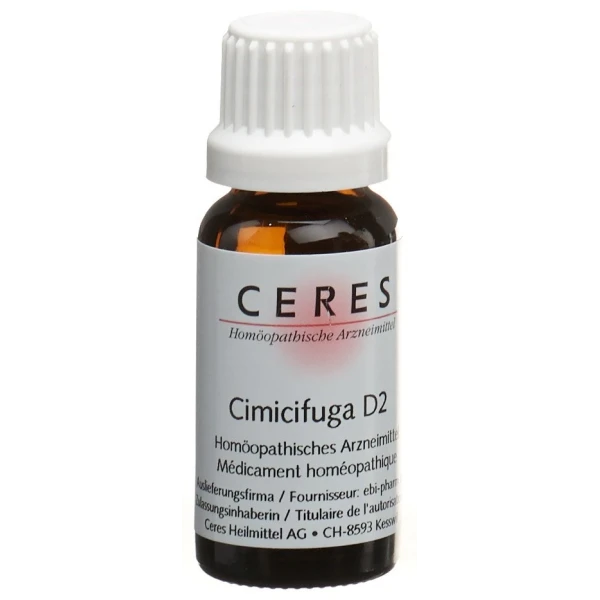 Hier sehen Sie den Artikel CERES CIMICIFUGA D 2 DILUTION FL 20 ML aus der Kategorie . Dieser Artikel ist erhältlich bei pedro-shop.ch