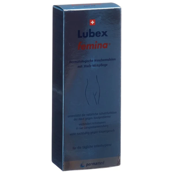 Hier sehen Sie den Artikel LUBEX FEMINA Waschemulsion 200 ml aus der Kategorie Intim-Lotion/Spray/Seife/Pflege. Dieser Artikel ist erhältlich bei pedro-shop.ch