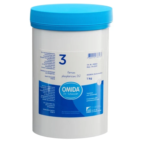 OMIDA SCHÜSSLER Nr3 Ferr phos Tabl D 12 Ds 1000 g