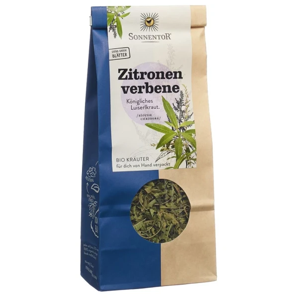 Hier sehen Sie den Artikel SONNENTOR Verveine Tee 30 g aus der Kategorie Früchte- und Kräutertee einzeln. Dieser Artikel ist erhältlich bei pedro-shop.ch