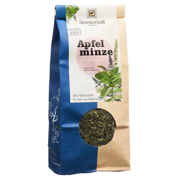 Hier sehen Sie den Artikel SONNENTOR Apfelminze 50 g aus der Kategorie Früchte- und Kräutertee einzeln. Dieser Artikel ist erhältlich bei pedro-shop.ch