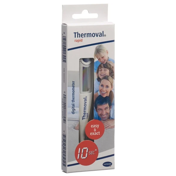 Hier sehen Sie den Artikel THERMOVAL Rapid Thermometer aus der Kategorie Fieberthermometer und Zubehör. Dieser Artikel ist erhältlich bei pedro-shop.ch
