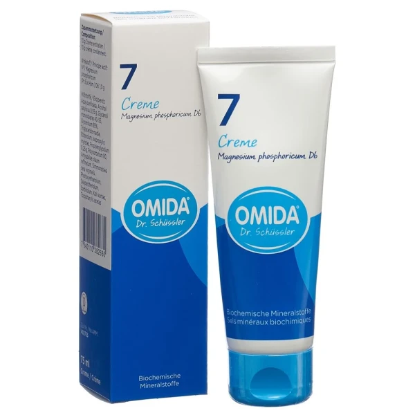 Hier sehen Sie den Artikel OMIDA SCHÜSSLER Nr7 Magn phos Creme D 6 Tb 75 ml aus der Kategorie Homöopathische Arzneimittel. Dieser Artikel ist erhältlich bei pedro-shop.ch