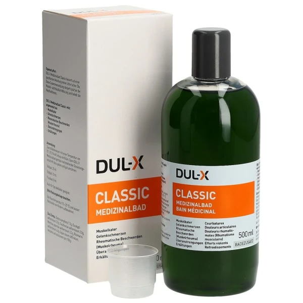 Hier sehen Sie den Artikel DUL-X Classic Medizinalbad Fl 500 ml aus der Kategorie Arzneimittel der Liste D. Dieser Artikel ist erhältlich bei pedro-shop.ch