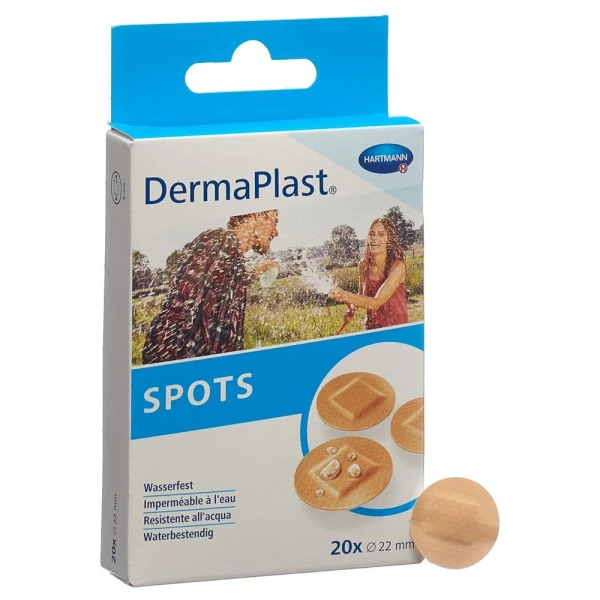 DERMAPLAST Spots rund hautfarbig 20 Stk