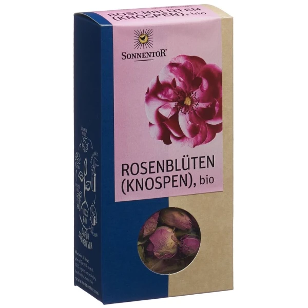 Hier sehen Sie den Artikel SONNENTOR Rosenblüten 30 g aus der Kategorie Früchte- und Kräutertee einzeln. Dieser Artikel ist erhältlich bei pedro-shop.ch