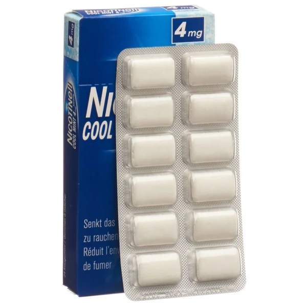 Hier sehen Sie den Artikel NICOTINELL Gum 4 mg cool mint 24 Stk aus der Kategorie Arzneimittel der Liste D. Dieser Artikel ist erhältlich bei pedro-shop.ch
